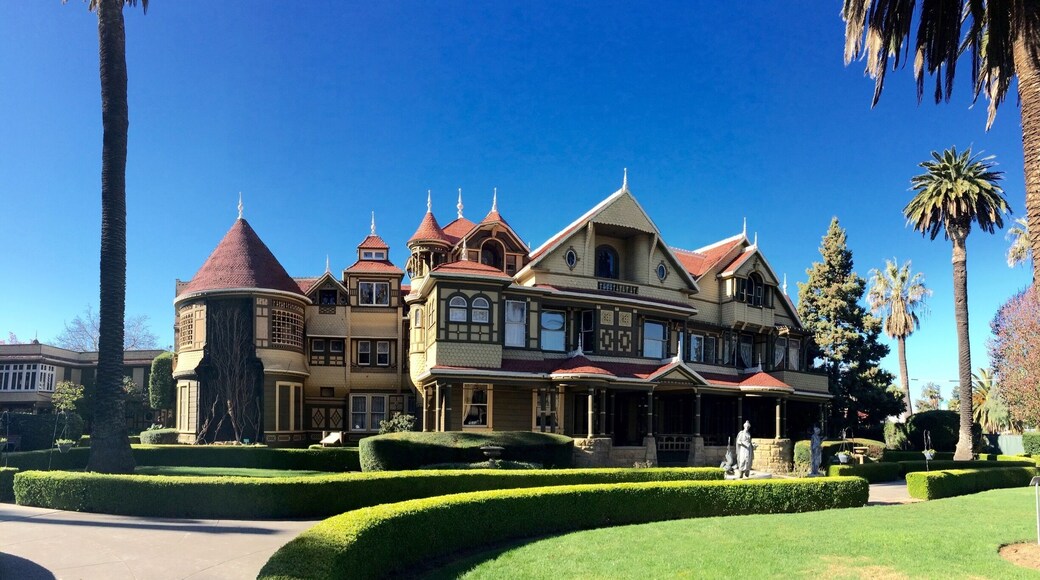 This place was insane! Completely constructed by spirit inspiration, Sarah Winchester continuously built up an eight room farm house with stairs that lead into ceilings, doors that open to walls, and long, maze-like corridors connecting rooms.
Her medium told her she should do this to appease the spirits of the Native Americans killed by Winchester guns.