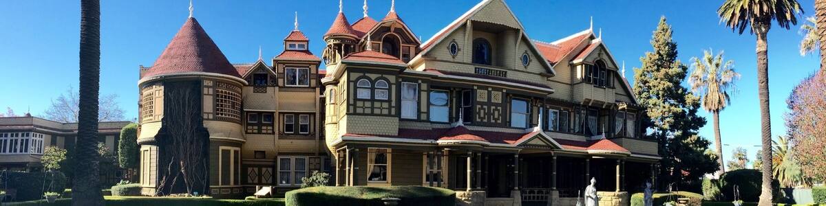 This place was insane! Completely constructed by spirit inspiration, Sarah Winchester continuously built up an eight room farm house with stairs that lead into ceilings, doors that open to walls, and long, maze-like corridors connecting rooms.
Her medium told her she should do this to appease the spirits of the Native Americans killed by Winchester guns.