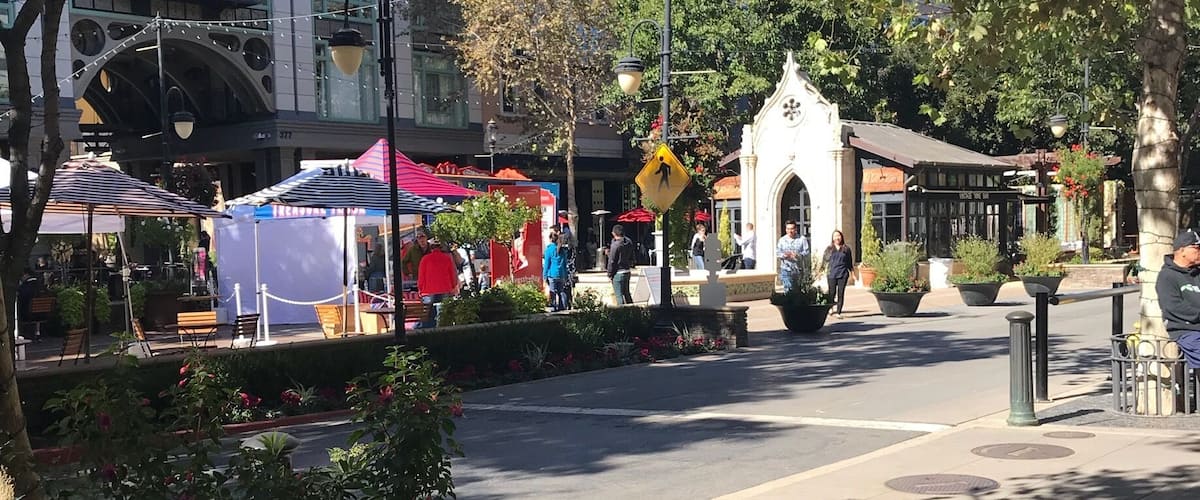 This is a great place across from the mall where you could eat at a diverse set of restaurants!