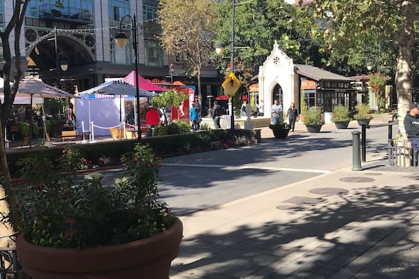 This is a great place across from the mall where you could eat at a diverse set of restaurants!