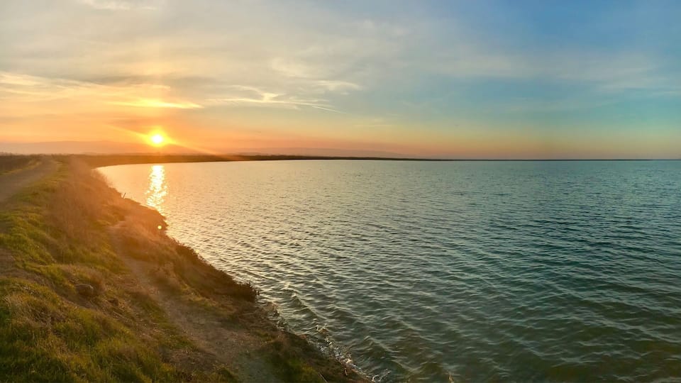 Beautiful winter sunset.