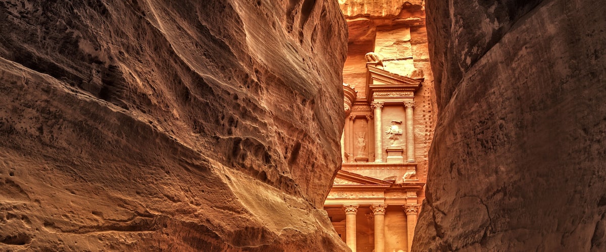 Siq in Ancient City of Petra, Jordan