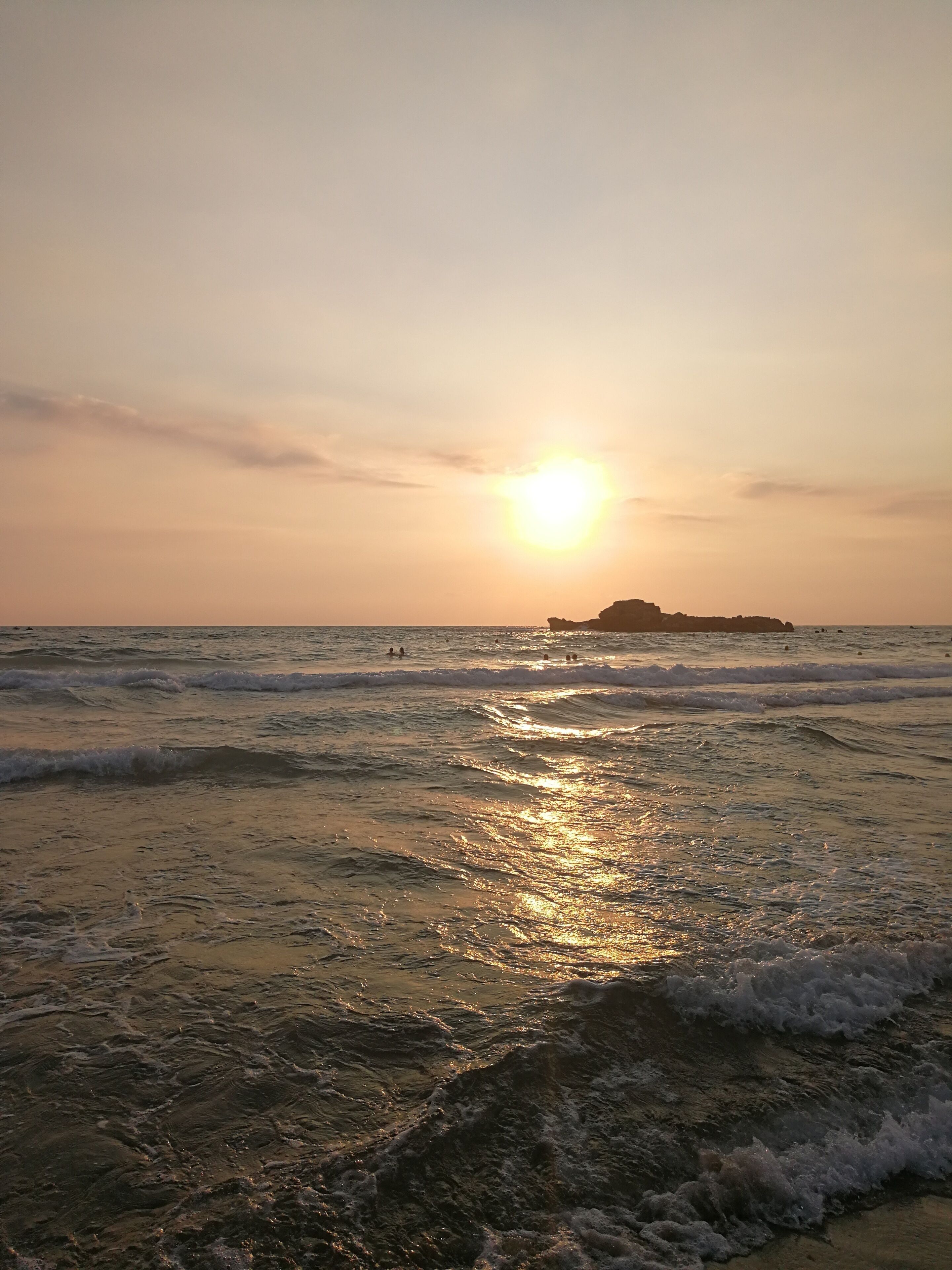 Sunset and beach, wonderful view