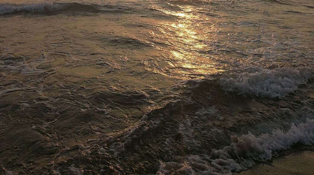 Sunset and beach, wonderful view