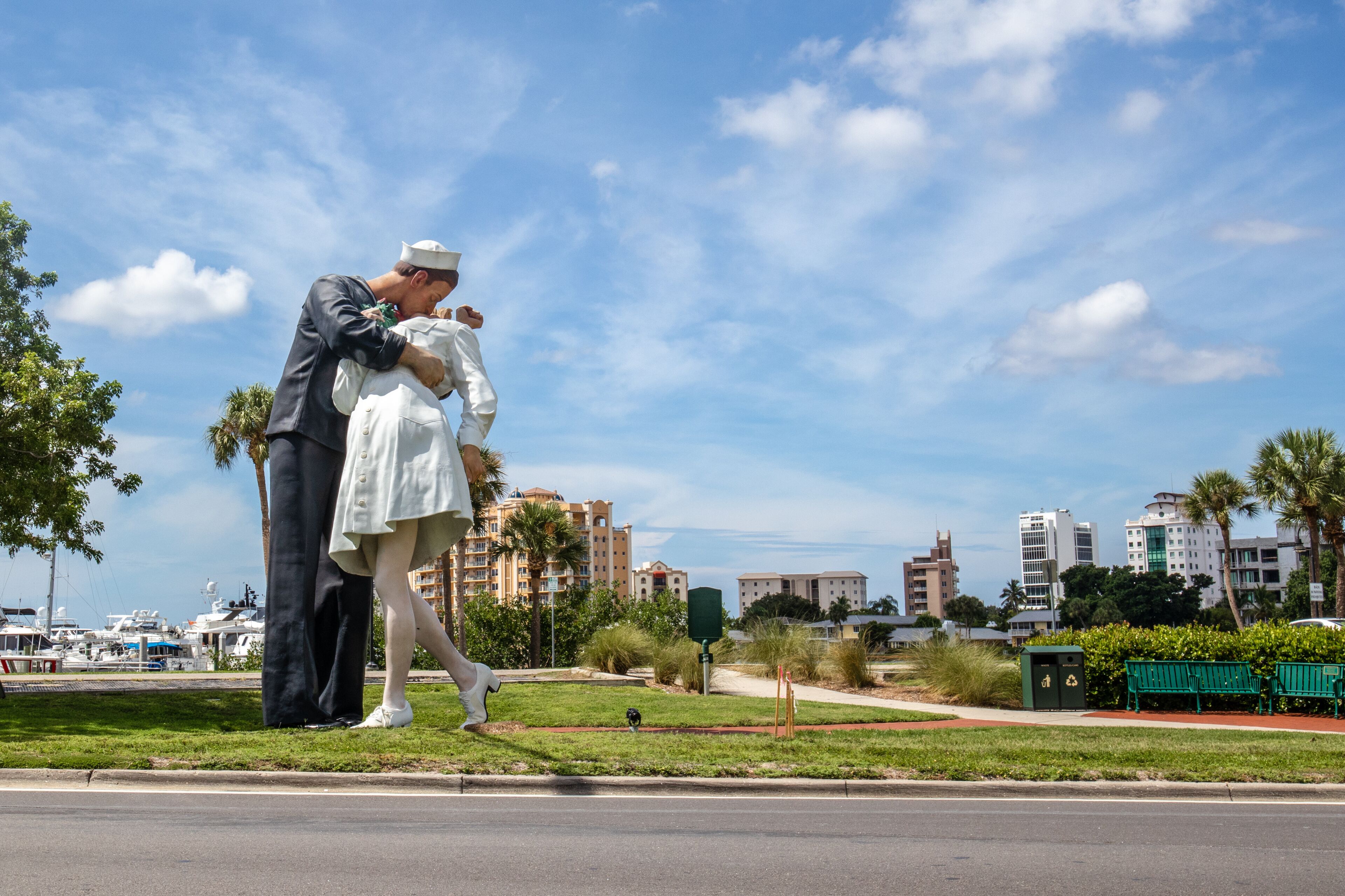 Unconditional Surrender Sculpture in downtown Sarasota