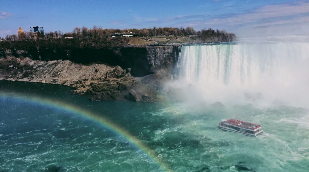Rainbow on the falls, Canadian side.