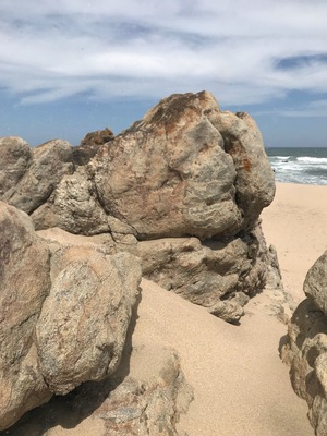 Natural heart in rock face on the wildcoast of South Africa