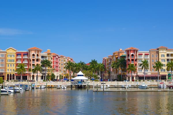 South Florida which includes a bay or harbour, a coastal town and a marina