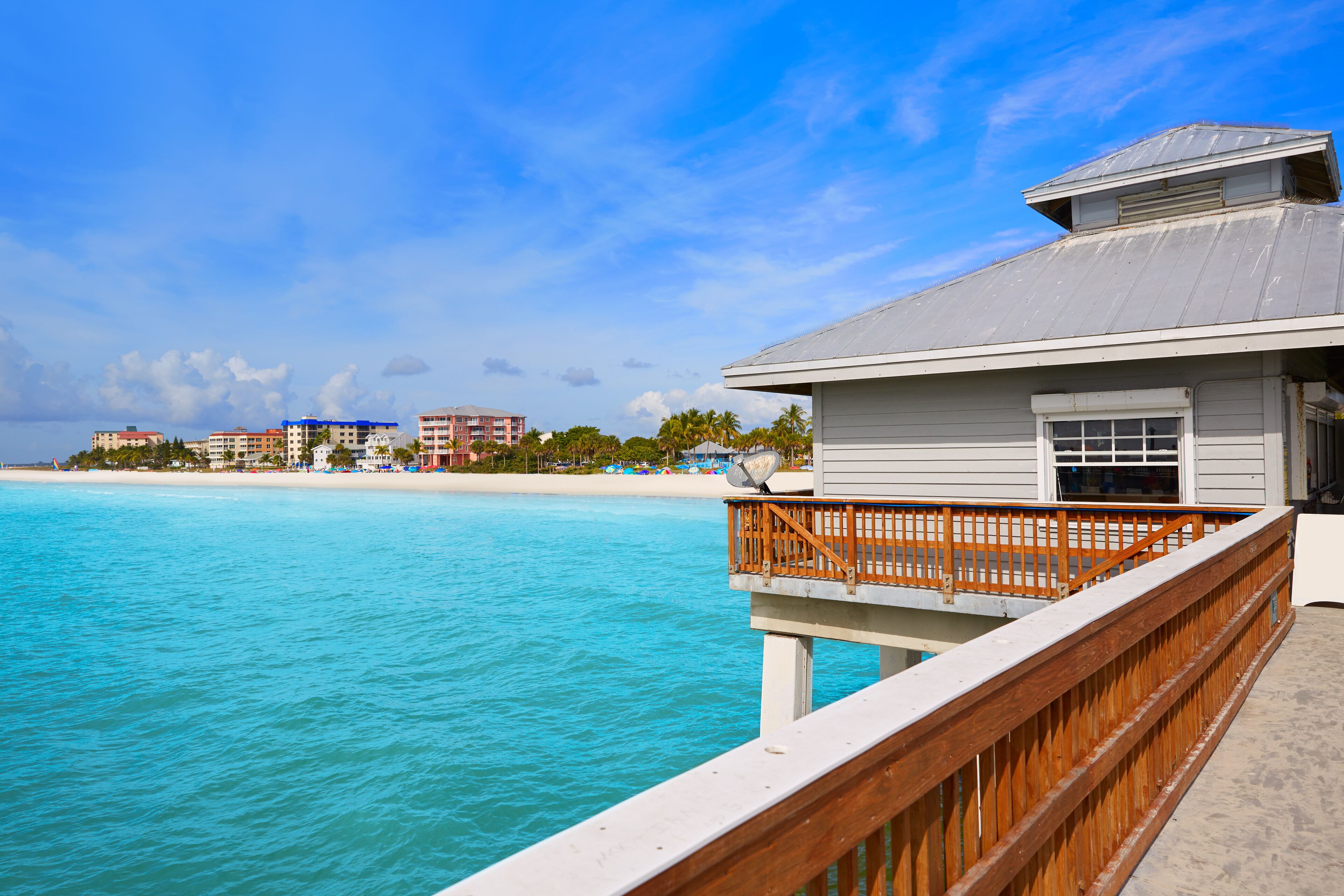 Florida Fort Myers Pier beach in USA