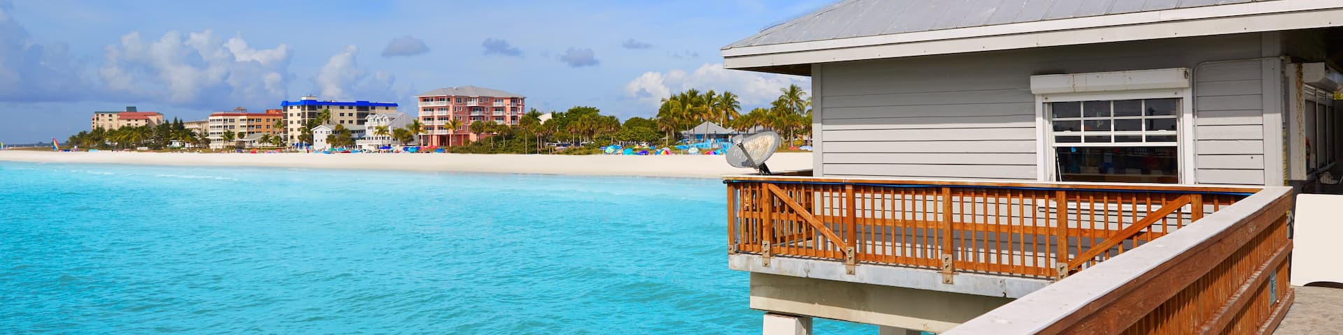 Florida Fort Myers Pier beach in USA
