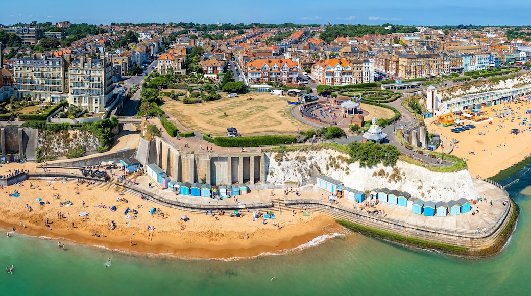 Aerial view of Broadstairs, a coastal town on the Isle of Thanet in the Thanet district of east Kent, England