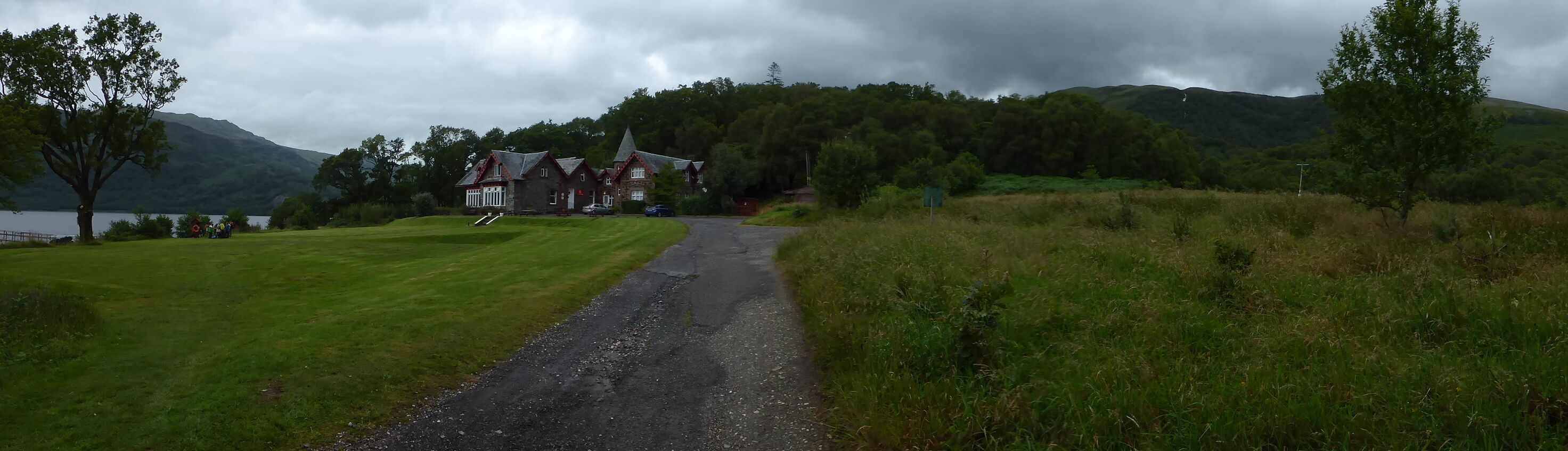 West Highland Way near Inversnaid. On the picture is a hostel.