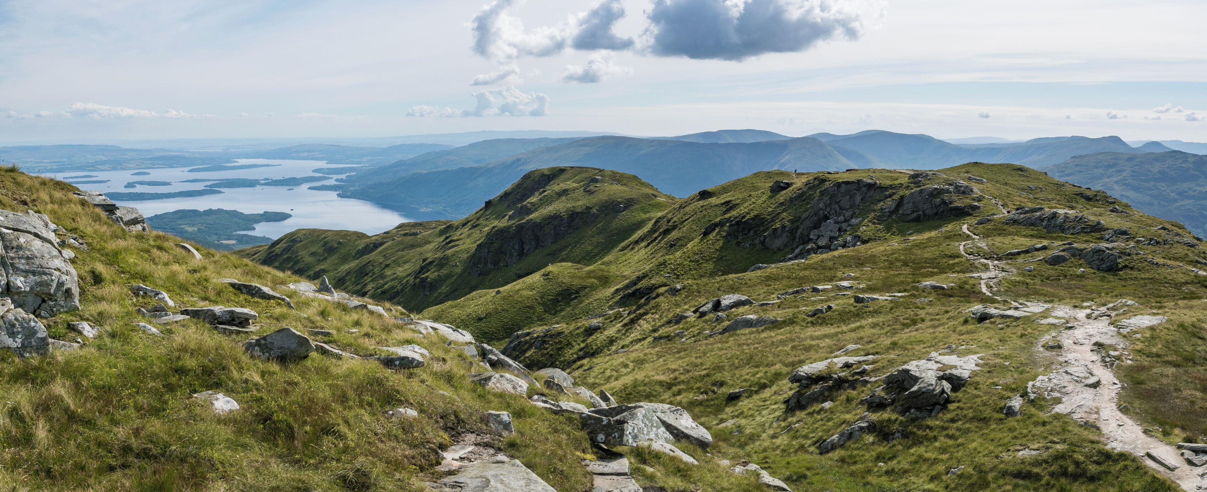 Ptarmigan Ridge, Ben Lomond, with Loch Lomond distant.