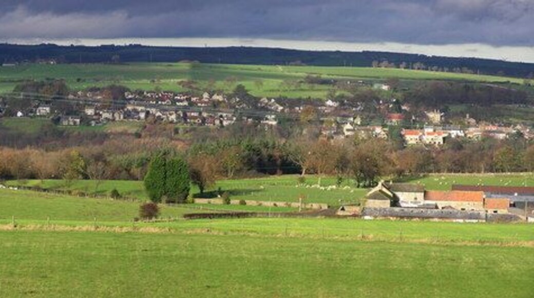 Witton-le-Wear Taken looking north from Sloshes Lane, with West Witton Row Farm (foreground right)The A68 crosses the River Wear to the left
