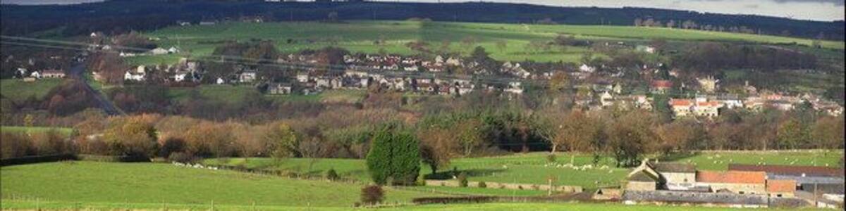 Witton-le-Wear Taken looking north from Sloshes Lane, with West Witton Row Farm (foreground right)The A68 crosses the River Wear to the left