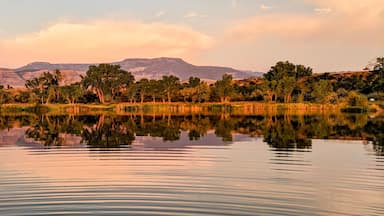 Grand Mesa from a Lake at Sunset - Palisade, Colorado