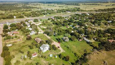 Aerial of Rural Sommervile, Texas in between Austin and Houston