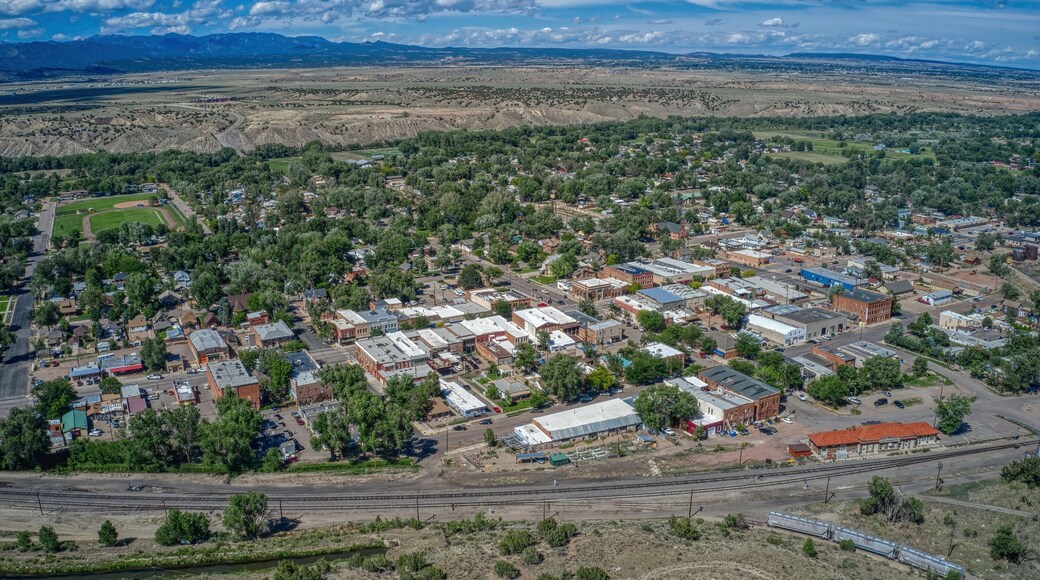 Aerial View of downtown Florence, Colorado