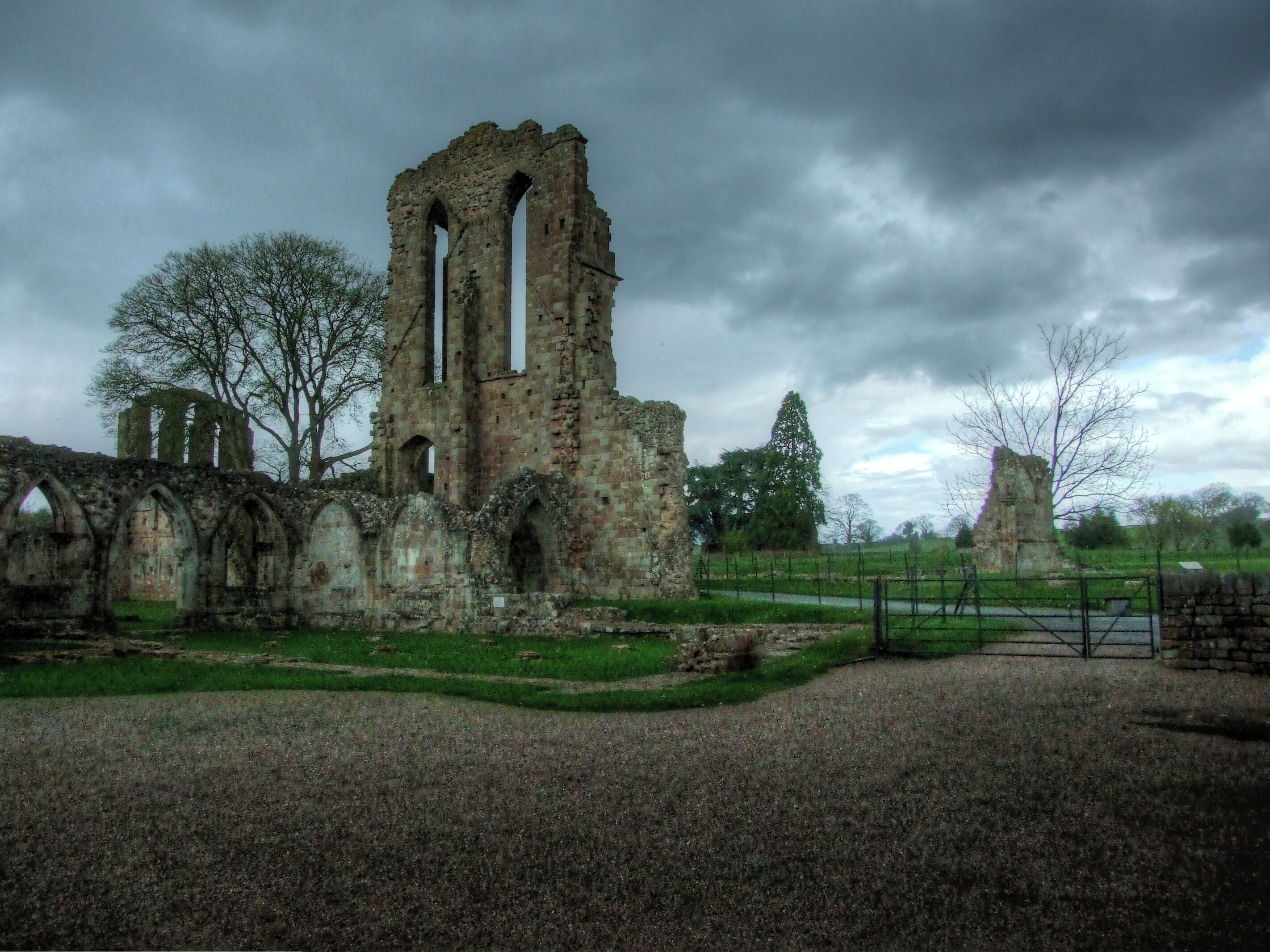 Croxden Abbey in the rain - Croxden Abbey, Croxden, Staffordshire, England.