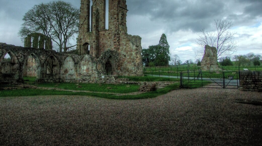 Croxden Abbey in the rain - Croxden Abbey, Croxden, Staffordshire, England.