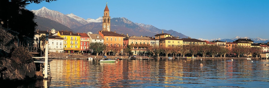 Harbour Town of Ascona in Ticino, Switzerland