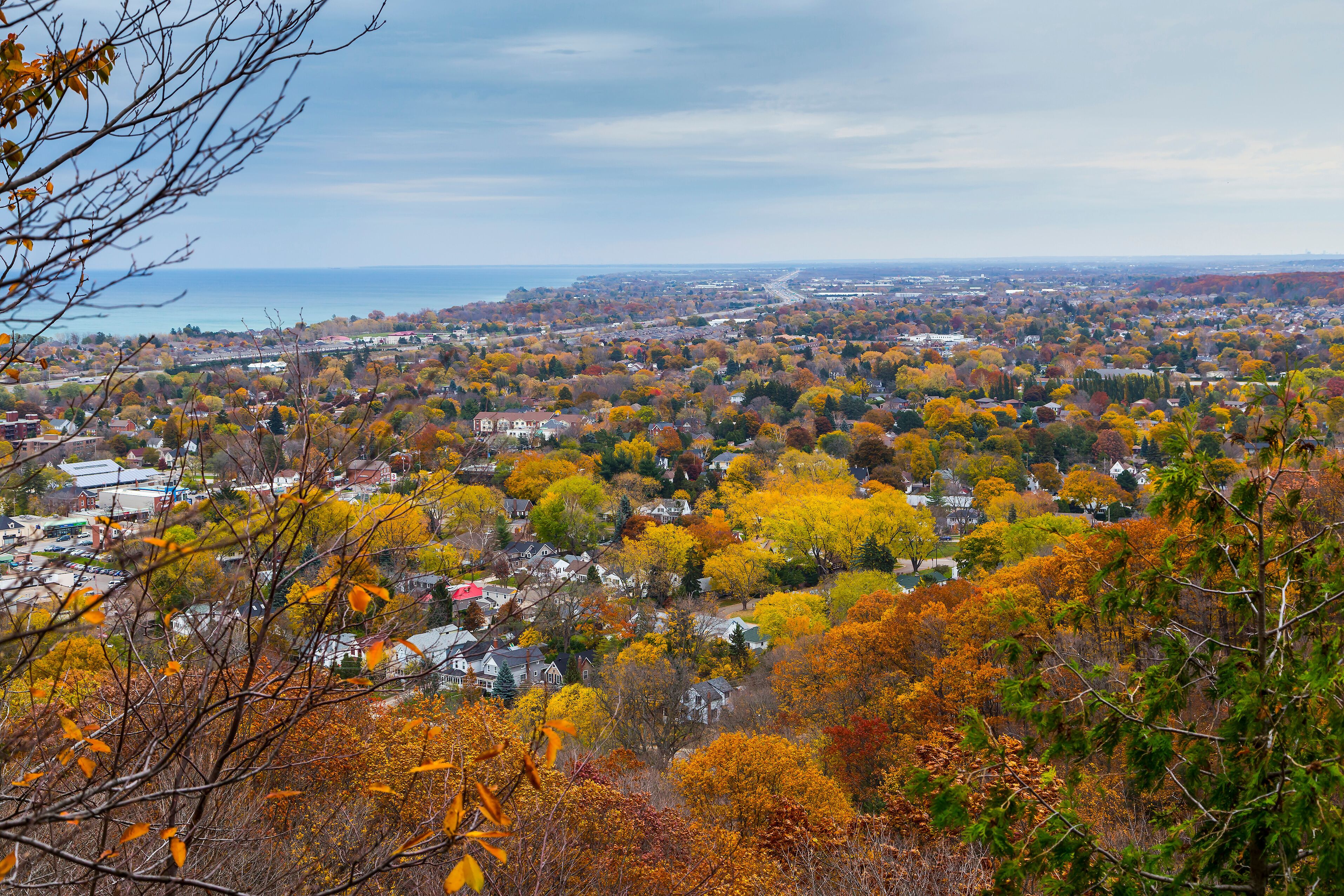 Overlooking Autumn Landscape from Niagara Escarpment, Ontario