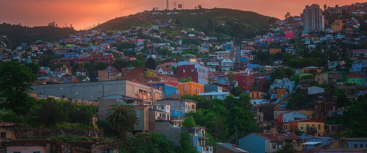 Sunset at Valparaiso.