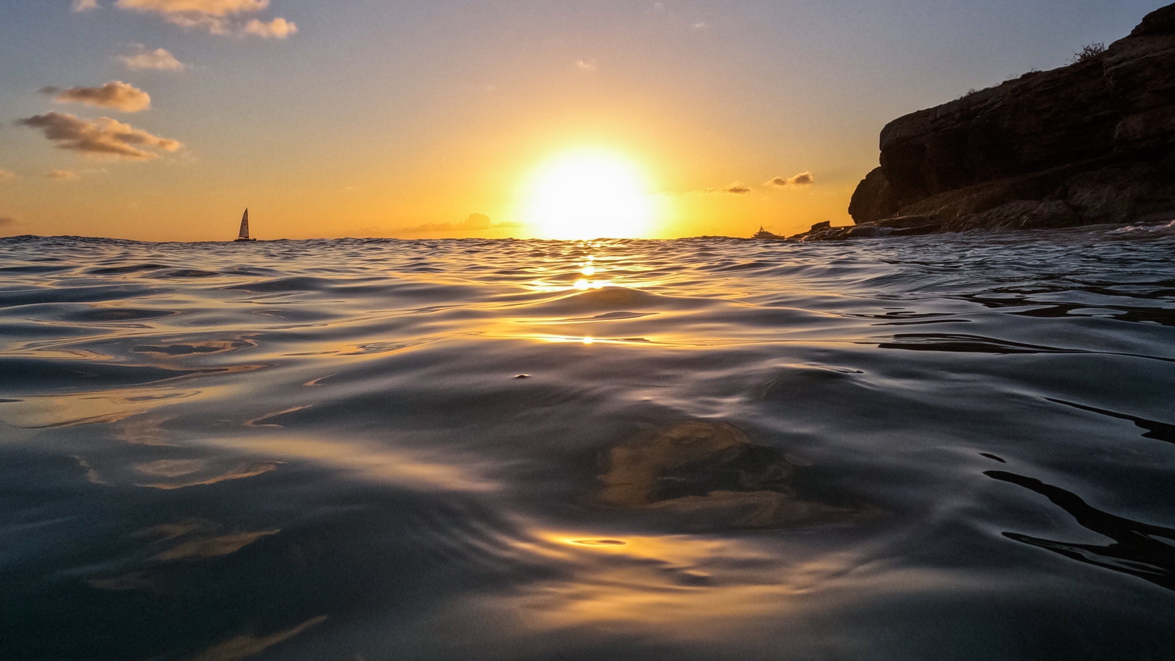Cupecoy showing a sunset and general coastal views