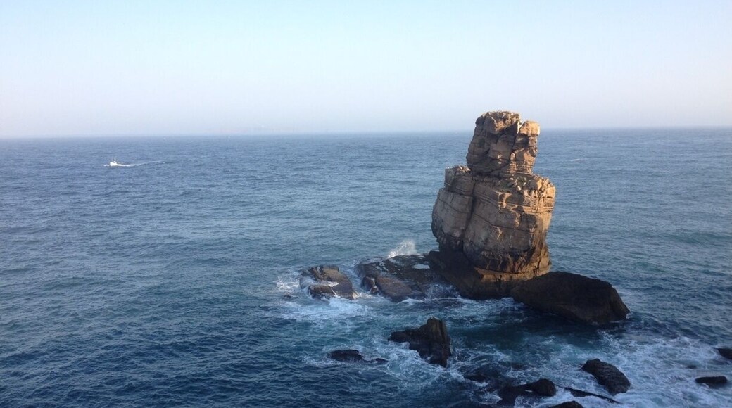 Ricky cliffs @ Peniche. Peniche is a seaside municipality and a city in Portugal. Peniche has very good waves. Supertubos is the most popular wave in the region, with very fast and powerful (tubular) waves, one of the best in Europe