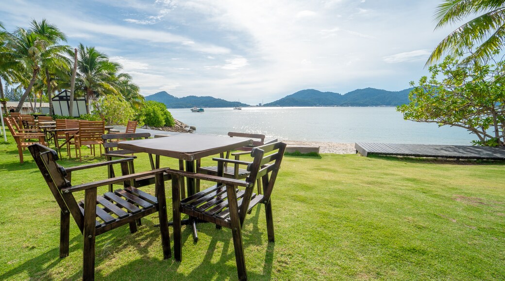 Beach and landscape view of Lumut Beach in Malaysia. Holidays Concept