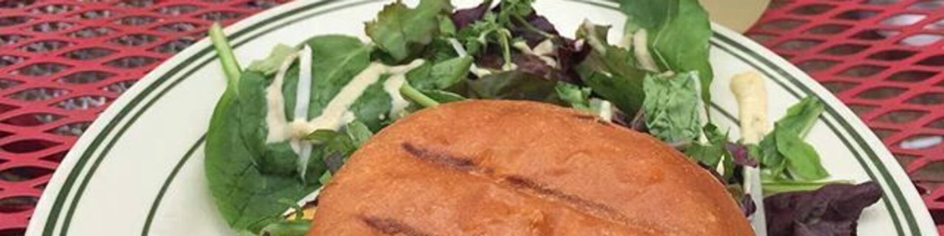 Wonderful Burgers at @therootcafe in SOMA Little Rock. I love them so much!!!