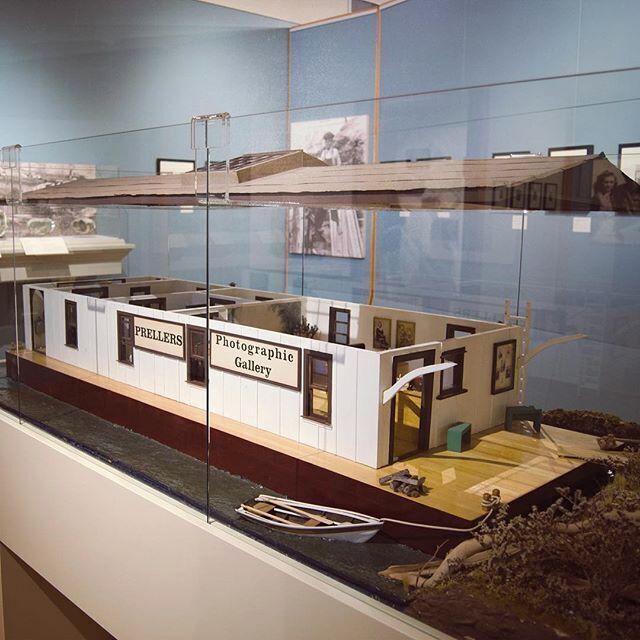 The Peller Floating Photography Studio. It is part of the house of light exhibit at the Historic Arkansas Museum in Little Rock, AR.