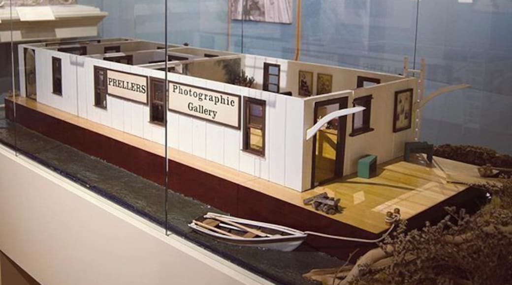 The Peller Floating Photography Studio. It is part of the house of light exhibit at the Historic Arkansas Museum in Little Rock, AR.