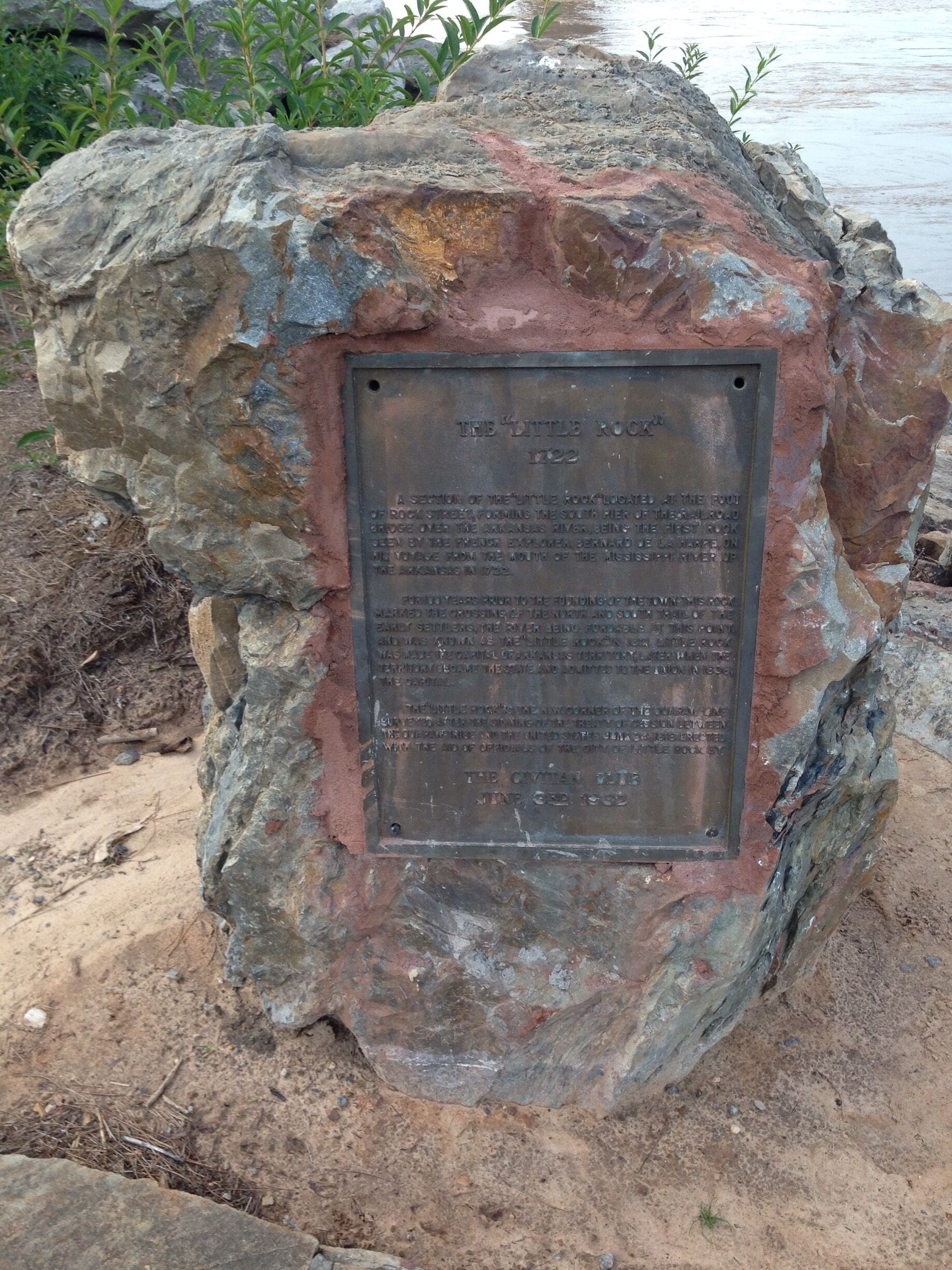 The actual "little rock" In Little Rock, Arkansas. Better known as "La Petite Roche"