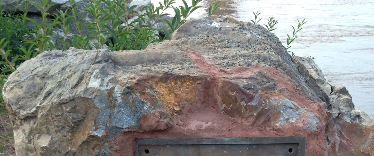 The actual "little rock" In Little Rock, Arkansas. Better known as "La Petite Roche"