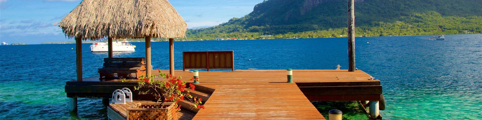 Bora Bora featuring general coastal views, mountains and tropical scenes