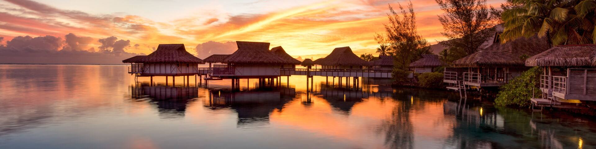 Bora Bora Sonnenuntergang Panorama