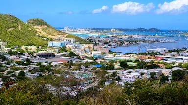 Areal view of the island of Saint Maarteen