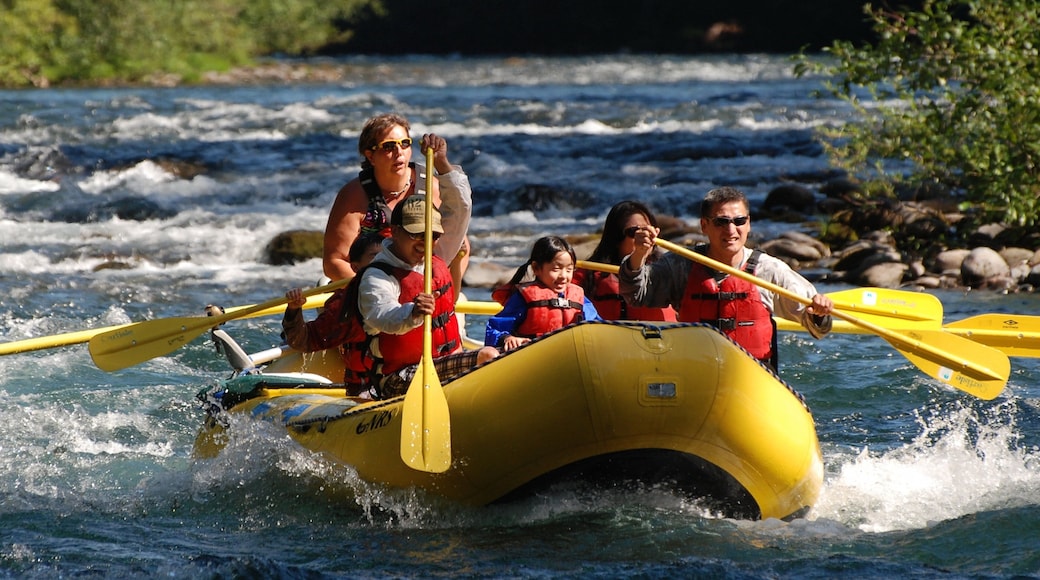 Eugene which includes rapids and rafting as well as a small group of people