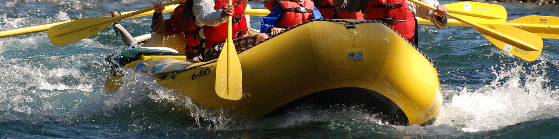 Eugene which includes rapids and rafting as well as a small group of people