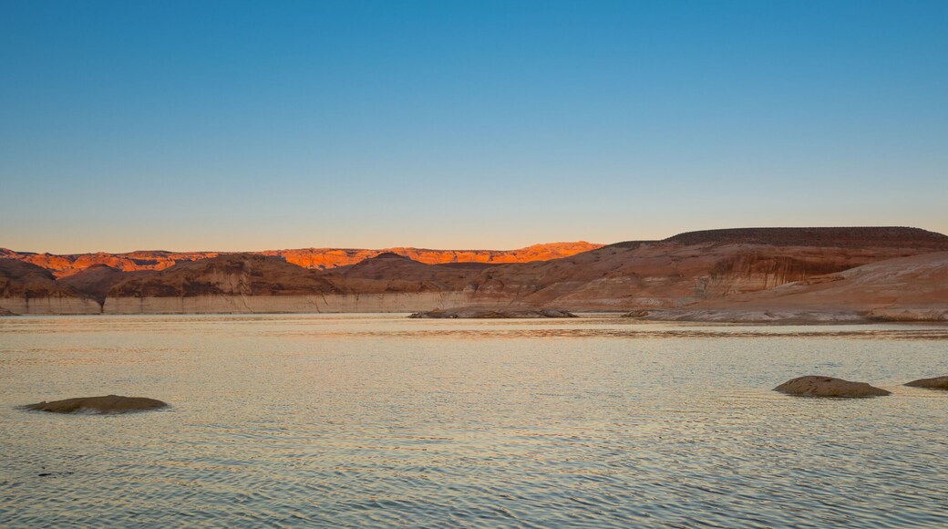Lake Powell near Bullfrog Marina Panoramic Shot at Sunset