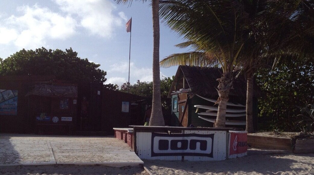 Windsurfing and surf lessons. The surf instructor was great and waves were perfect for beginner and intermediates.