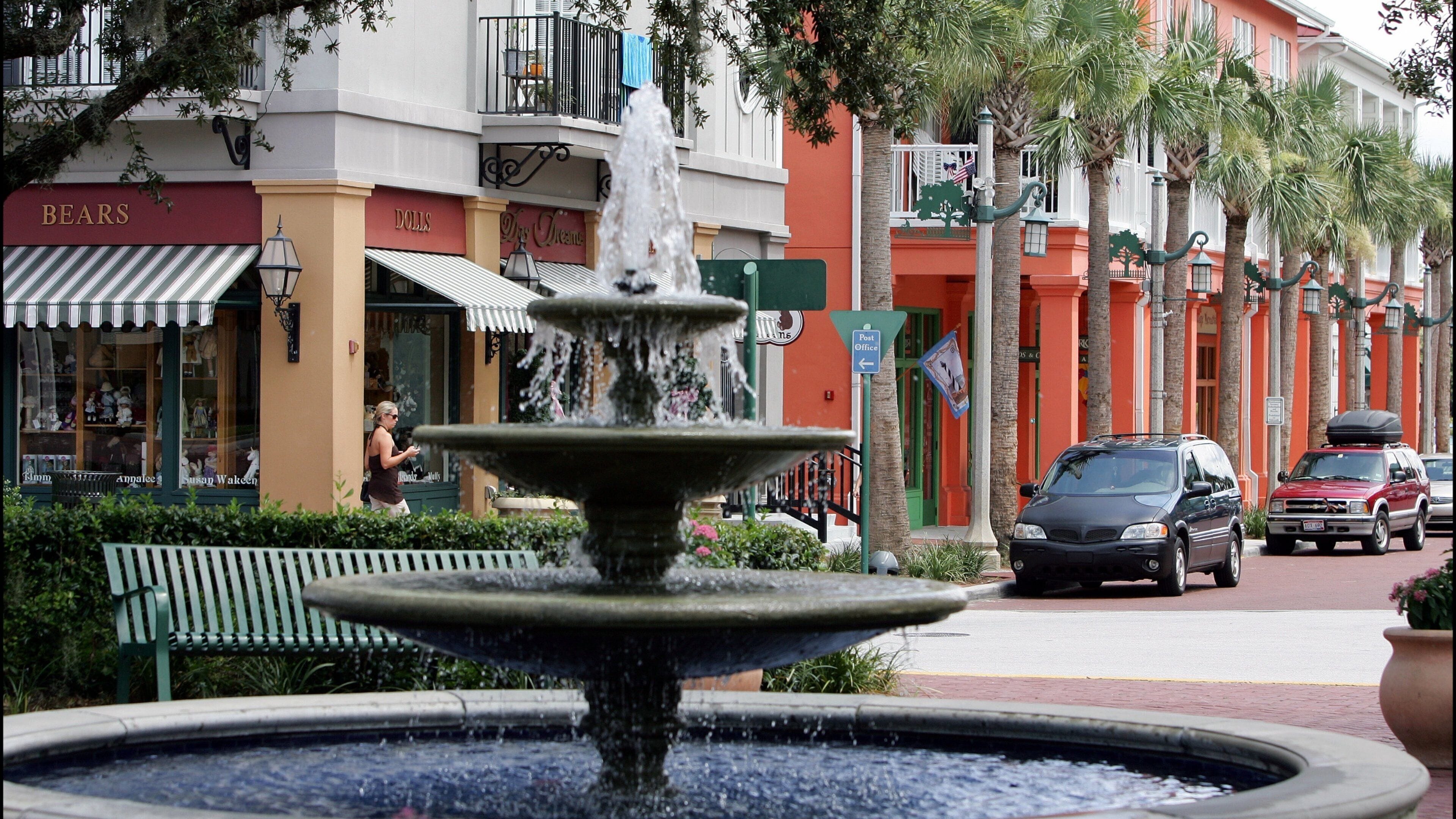 Celebration das einen Springbrunnen, Straßenszenen und Stadt
