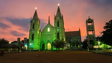 Negombo, Sri Lanka. Illuminated St Sebastian Cathedral