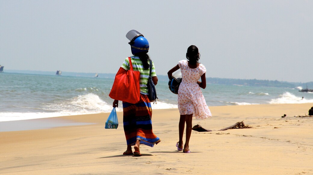 People walking on Negombo Beach, Sri Lanka, South-East Asia