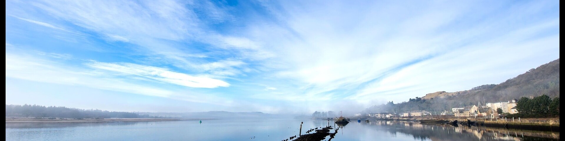 Looking down the Clyde from Bowling basin near Glasgow. The start of a great cycle or walk into Glasgow if you want to see it from a slightly different viewpoint..