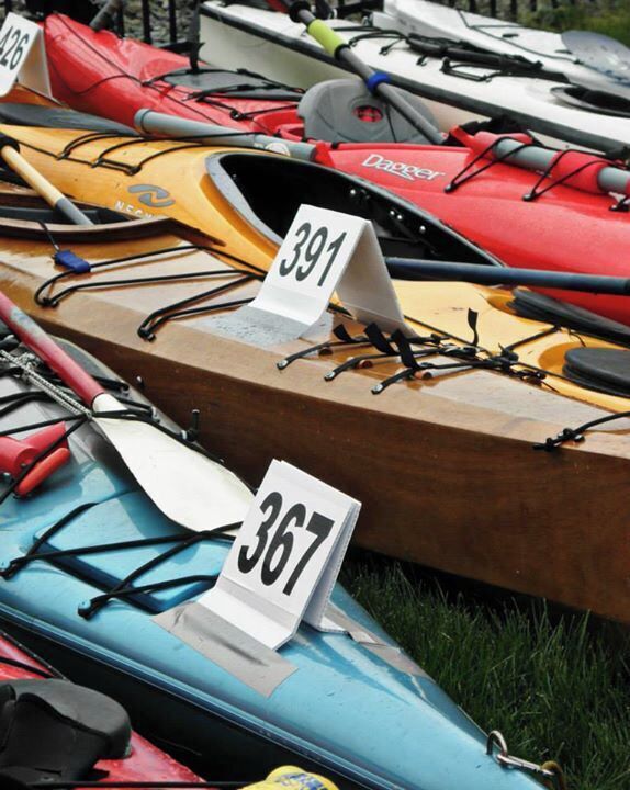Ski to Sea Race finish line. Teams of 8 switch off team members and each do a section of a county-wide race. Cross Country Skiing, Downhill Skiing/Snowboarding, Running, Road Biking, Canoeing, Mountain Biking, then finishing off with Sea Kayaking.