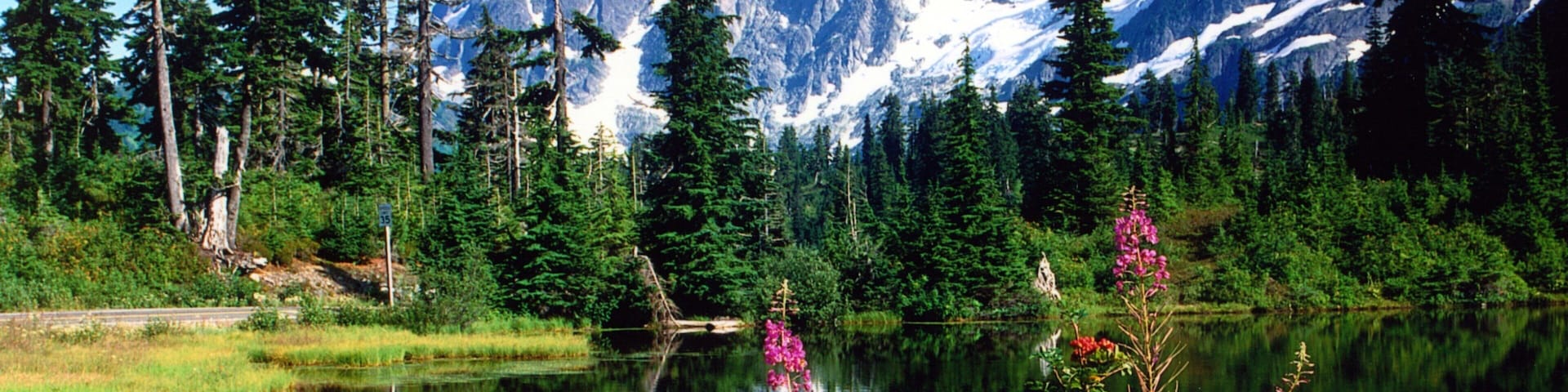 Bellingham which includes a lake or waterhole, snow and mountains