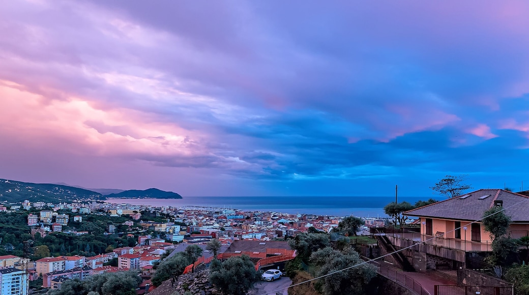 Chiavari - rainbow at sunset - Liguria - Italy