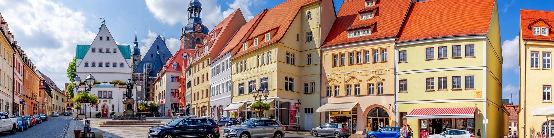 Markt, Lutherstadt Eisleben, Sachsen-Anhalt, Deutschland